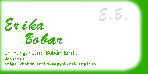 erika bobar business card