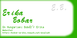 erika bobar business card